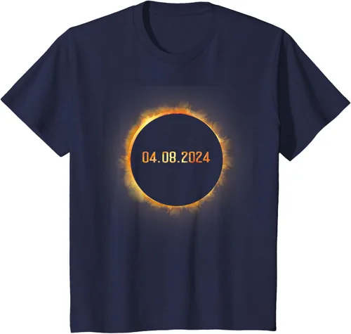 Vista 64 de Totality 04.08.24 Total Solar Eclipse 8 de abril de 2024 Eclipse Camiseta, Negro, S