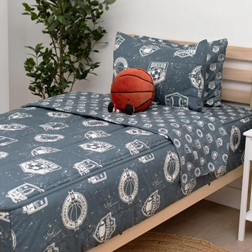 Vista 13 de Beddy's Juego de ropa de cama todo en uno con cremallera para niños, diseño Beige