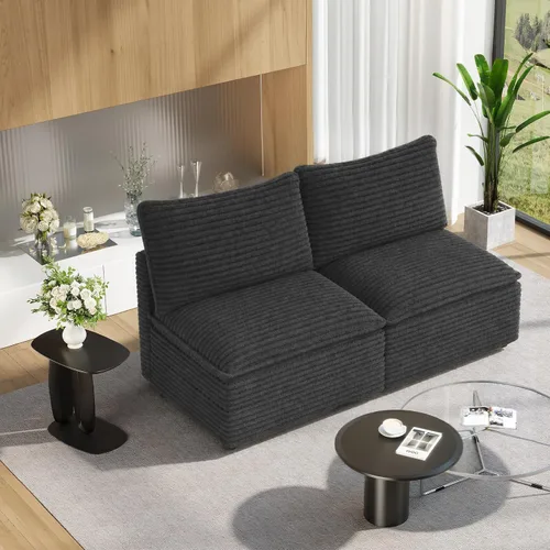 Vista 40 de Vesgantti - Sofá de 40" de Asiento Individual, Cómodo Sofá Nube de Asiento Profundo Tapizado de Chenilla, Sofá Moderno, Asientos Extra para Sofás