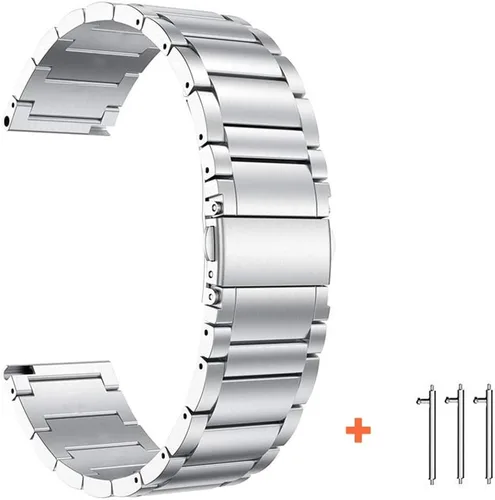 Vista 7 de Vivoactive - Correa de metal 4S, Venu 3S/2S, compatible con correas de reloj Fossil de 0.709 in, correa de acero inoxidable esmaltado compatible