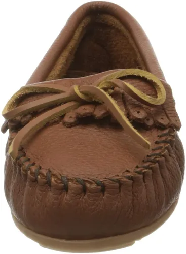 Vista 2 de Minnetonka Mocasines suaves de piel de ciervo para mujer, Negro