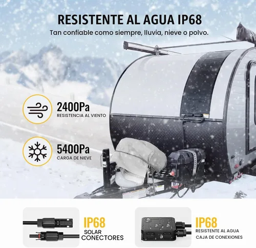 Vista 6 de BougeRV Yuma 100W CIGS Panel solar flexible de película fina con cinta