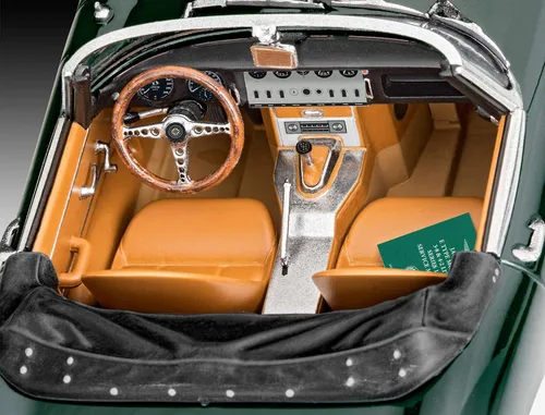 Vista 3 de ドイツレベル(Revell) Nivel alemán 07687 1/24 Jaguar E-Type Roadster Modelo de plástico