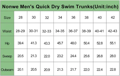 Vista 7 de Nonwe Traje de baño para hombre de secado rápido con bolsillo ajustable en la cintura