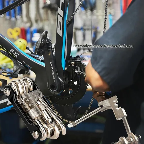 Vista 4 de WIWUE GUO - Herramienta de cadena para bicicleta, kit multiherramienta para bicicleta