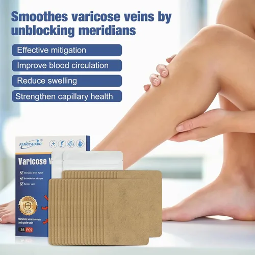 Vista 2 de 36 parches para venas varicosas, alivio profesional para venas varicosas en las piernas, parche de mejora natural de las venas de araña, fortalece