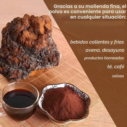 Vista 4 de Champiñones Chaga Polvo 8 oz