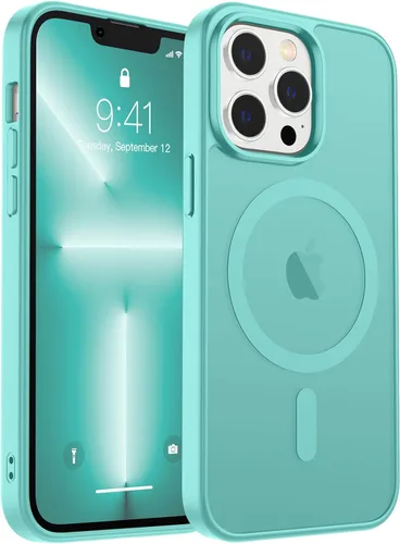 Vista 218 de zapica Funda magnética para iPhone Air, con protector de pantalla de vidrio templado, compatible con MagSafe, translúcida mate, a prueba de golpes