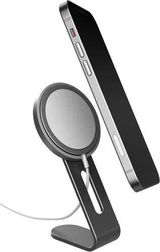 Vista 2 de Encased Magsafe Soporte de escritorio compatible con iPhone 14, 13, 12, Pro Max, soporte de teléfono de carga de aluminio (paquete de 2)