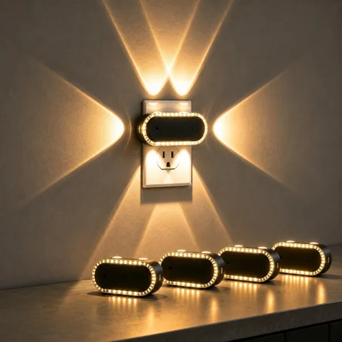 Vista 11 de Briignite Night Light Plug into Wall, 3CCT Projector Night Light 2 Pack