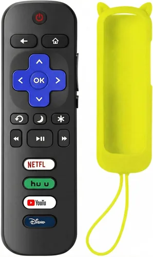Vista 18 de Control remoto de repuesto para Roku TV con funda protectora suave, control remoto universal para TCL Roku/Hisense Roku/Onn Roku/Sharp Roku/Element