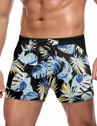 Vista 21 de COOFANDY Trajes de baño para hombre Slip de natación sexy Traje de baño de pierna cuadrada Traje de baño Short de natación Traje de baño con 4