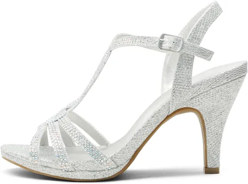 Vista 5 de Dream Pairs, Amore - Sandalias modernas para mujer, con tacón de aguja y puntera abierta