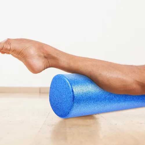 Vista 7 de Mikikit Rodillo masajeador muscular de columna de espuma de alta densidad para masaje de tejido profundo y liberación muscular, rodillo de fitness