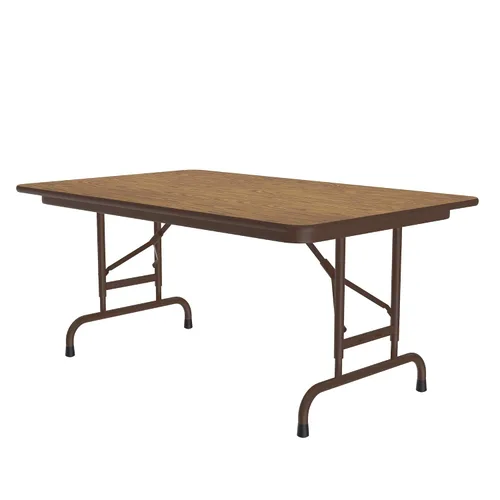 Vista 8 de Correll CFA2448M 01 - Mesa plegable de melamina de altura ajustable, rectangular, 24 pulgadas de ancho x 48 pulgadas de largo x 22 a 32 pulgadas
