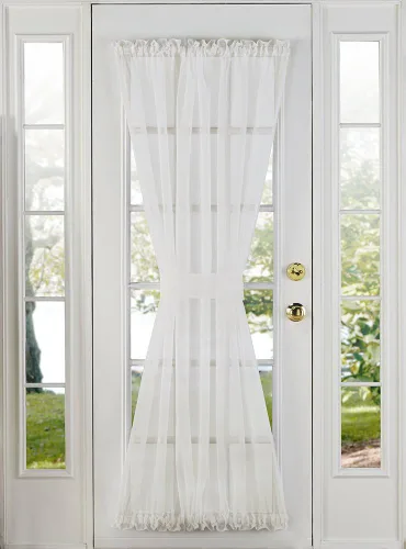 Vista 72 de Stylemaster Elegance Cenefa recta de gasa transparente, 60 x 14 pulgadas, color dorado