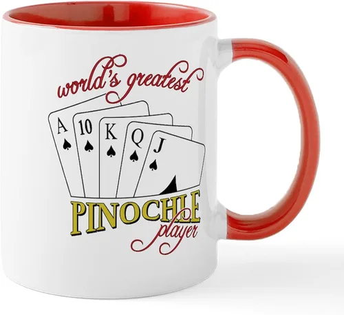 Vista 41 de CafePress Euchre Champ Mugs Taza de café de cerámica de 11 oz (11.0 fl oz)