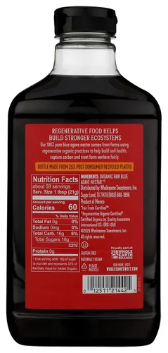 Vista 4 de Agave azul crudo Wholesome 44 oz