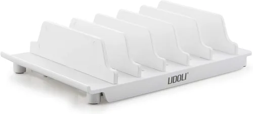 Vista 9 de Organizador Universal Ajustable Soporte Base para Múltiples Dispositivos, Soporte de Escritorio para Tableta y Teléfono Celular para iPhone Samsung