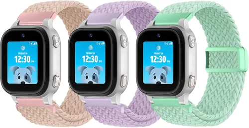 Vista 13 de SimpleThings Correa trenzada compatible con AT&T amiGO Jr Watch 2/1 Amigo MagBraided-Negro/Azul/Jeans