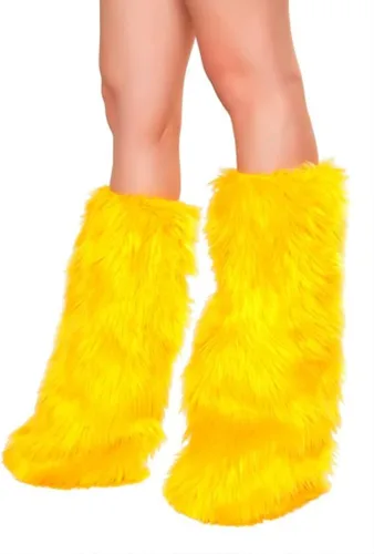 Vista 6 de Roma Costume Halloween Party - Fundas para botas de piel para mujer, color negro, talla única, Negro