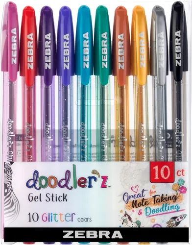 Vista 8 de Zebra Pen Doodler'z 41960 - Bolígrafo de tinta en gel, colores surtidos, 0.039 pulgadas, 60 unidades (41960)