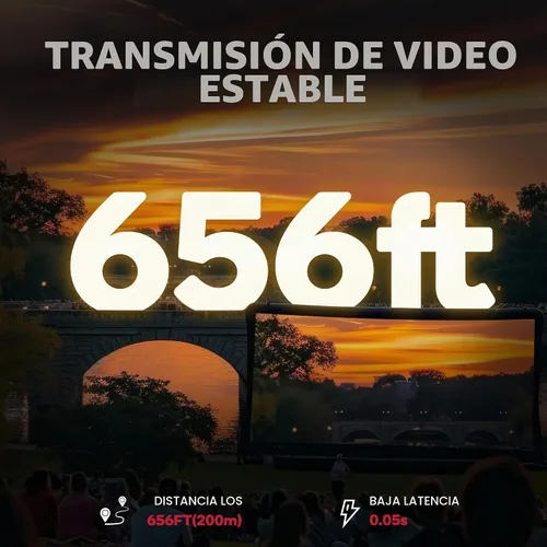 Vista 3 de Transmisor y receptor HDMI inalámbrico, Plug and Play, kit de extensor HDMI inalámbrico 1080P compatible con 2.4 GHz y 5 GHz para transmisión