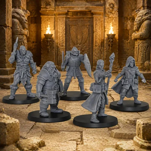 Vista 7 de DND Miniatures Fantasy Adventurer 0.984 in 1:64 Minis AS1057