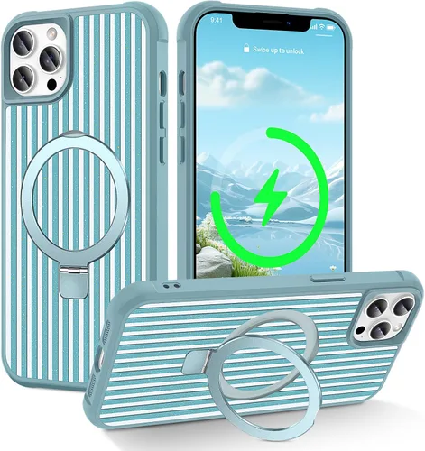 Vista 127 de CHAOFEnG Funda compatible con iPhone 11 Pro Max con soporte, color negro Fundas delgadas de grado militar para iPhone 11 Pro Max con soporte
