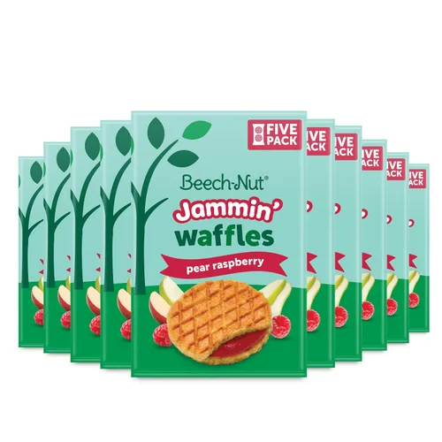 Vista 6 de Beech-Nut Bocadillos para Niños Pequeños, Mini Wafles con Verduras Ocultas, Butternut Berry, Sin OGM, Bolsa de 3.2 oz (Paquete de 7)