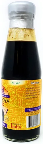 Vista 2 de Salsa de soja oscura Rani 7oz (200g) tarro de vidrio ~ Sin colores Sin OMG Vegano Sin gluten Origen indio