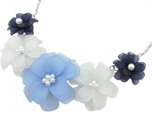 Vista 3 de Bocar - Gargantilla de acrílico para mujer con diseño de flores a la moda