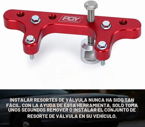 Vista 3 de Herramienta de compresor de resorte de válvula de motor compatible con Ford Mustang GT F150 4.6L 5.4L 2V Romeo Windsor Lincoln Mercury Red