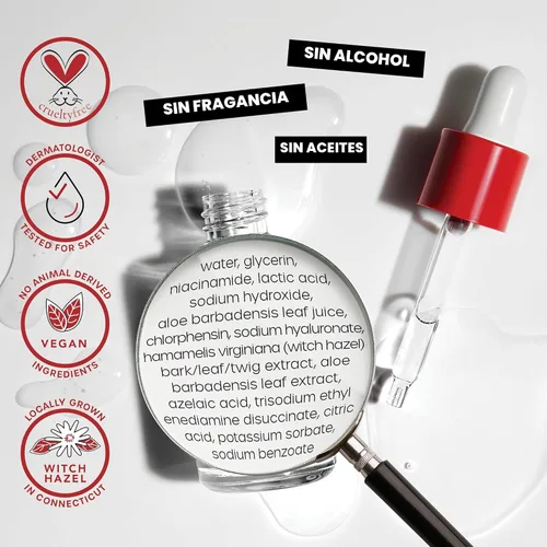 Vista 4 de Thayers Suero de Acné de Doble Acción con Ácido Salicílico, Suero Facial para Tratamiento del Acné con 2% de Ácido Salicílico y Niacinamida, Cuidado