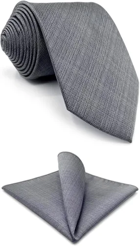 Vista 19 de S&W SHLAX&WING Conjunto de corbata de color sólido y pañuelo de bolsillo para hombre