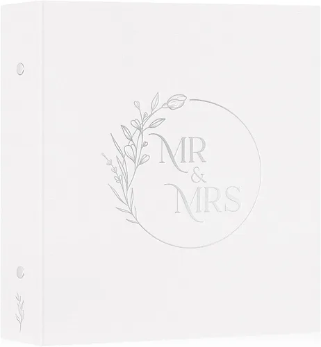 Vista 15 de Lanpn Álbum de fotos de boda de 4 x 6 pulgadas, 2 paquetes, cada paquete tiene capacidad para 50 imágenes, mini álbumes de fotos de boda
