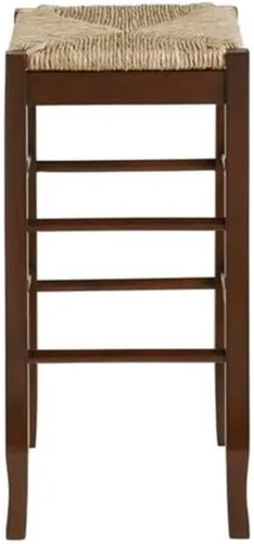 Vista 4 de Boraam Taburete cuadrado Rush de altura para barra, 29 pulgadas, capuchino