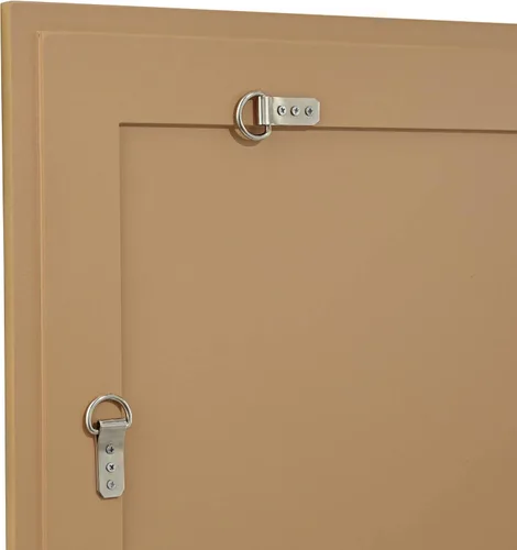 Vista 3 de Noble Park Jeneva - Espejo de pared rectangular decorativo de vidrio biselado moderno con marco de madera de hoja dorada brillante, 27 pulgadas