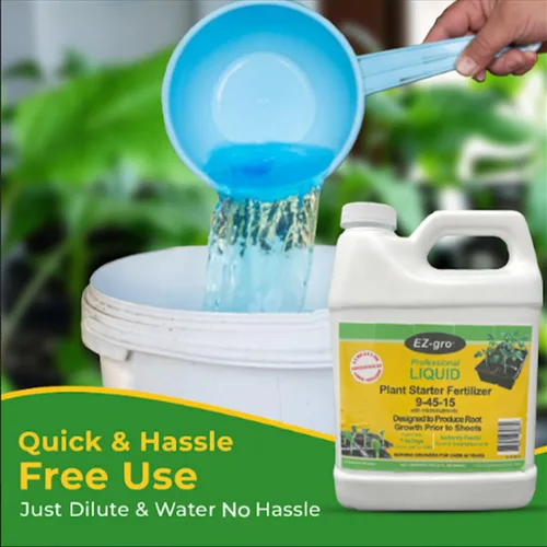 Vista 3 de EZ-gro - Fertilizante de inicio de plantas y fertilizante de plántulas Nuestro fertilizante líquido para plántulas es un excelente iniciador