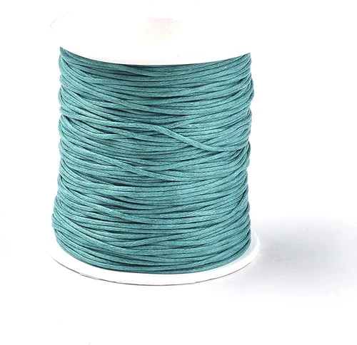 Vista 31 de Cordón de algodón encerado aguamarina de 100 yardas, hilo trenzado para cuentas de cordón de pulsera, collar de alambre de 0.039 pulgadas