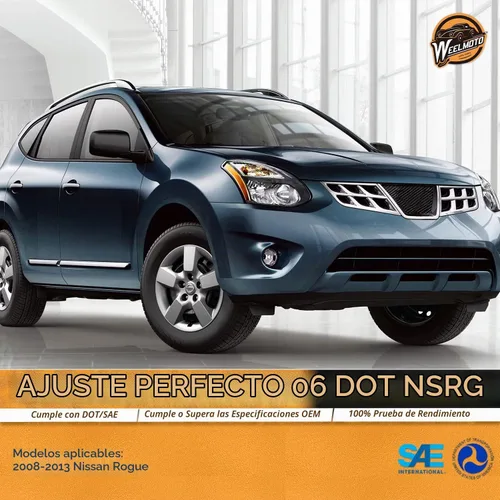 Vista 2 de WEELMOTO Conjunto de faros delanteros para Nissan Rogue/14-15 Rogue Select Lente 3-Clear I Carcasa Negra I Reflector Ámbar