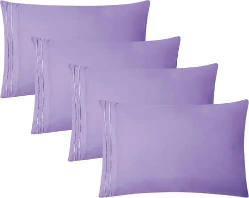 Vista 16 de Clara Clark Fundas de almohada de tamaño estándar – Funda de almohada ultra suave, fundas de almohada de microfibra ligera tamaño Queen – Juego de 2
