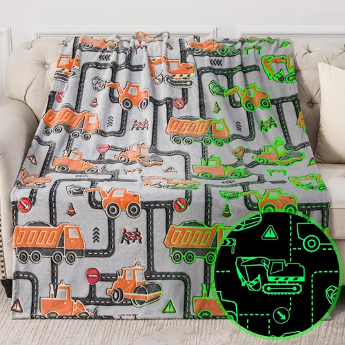 Vista 10 de Jekeno Manta para Juegos que Brilla en la Oscuridad, Manta de Tiro de Controlador de Videojuegos para Gamers, Juguetes de Regalo para Niños