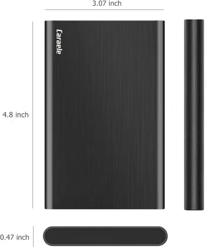 Vista 5 de Disco duro externo portátil ultradelgado de 320 GB, USB 3.0, almacenamiento HDD compatible con PC, computadora de escritorio, laptop, MacBook