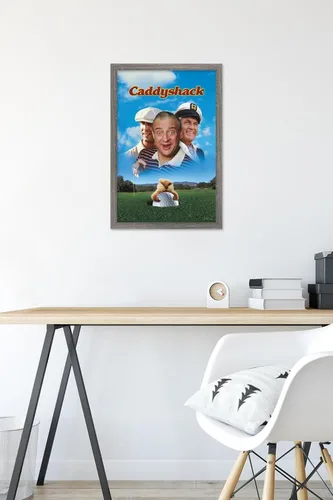 Vista 6 de Trends International Caddyshack - Póster de pared de arte clave, 14.725 x 22.375 pulgadas, versión enmarcada de madera de granero Versión enmarcada