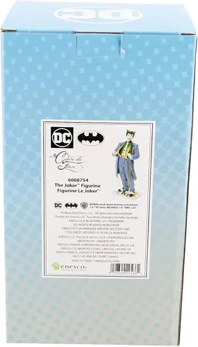 Vista 4 de Enesco DC Comics Couture de Force the Joker Standing on Playing Card Figurilla, 8.9 pulgadas, multicolor