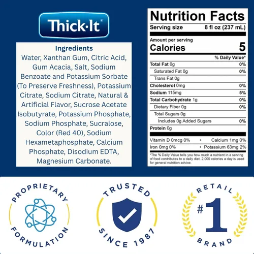 Vista 3 de Thick-It Clear Advantage Ponche de frutas ligeramente grueso, 8 onzas, paquete de 24 Ready-to-drink thickened fruit punch for dysphagia; mildly