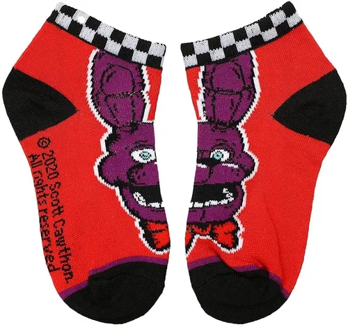 Vista 7 de Five Nights at Freddys Horror Video Game Youth Paquete de 5 calcetines tobilleros, Multi colorido
