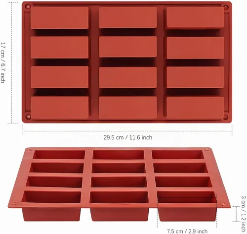 Vista 2 de JOERSH Molde de barra de granola, molde rectangular de silicona para barra de caramelo profundo para hornear barras energéticas de chocolate Molde