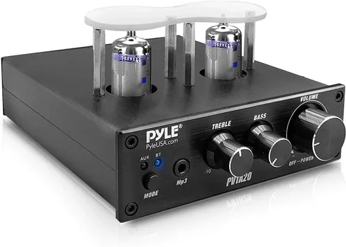 Vista 8 de Pyle Receptor Amplificador Bluetooth de Tubo - 500W Amplificador de Potencia de Tubo al Vacío Hi-Fi para Teatro en Casa Audio de Escritorio Estéreo